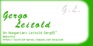 gergo leitold business card